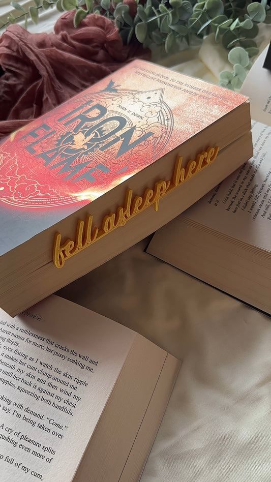 The Fell Asleep Here Bookmark